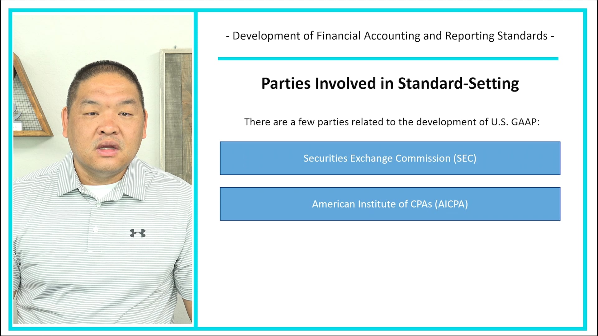 Lesson 1.5 - Development of Financial Accounting and Reporting Standards