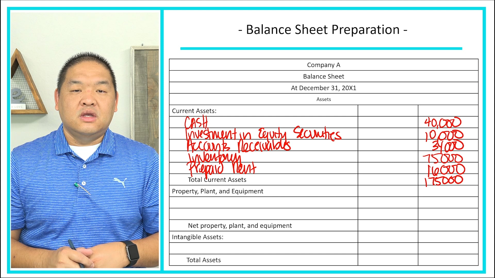 Lesson 3.4 - Balance Sheet Preparation Example