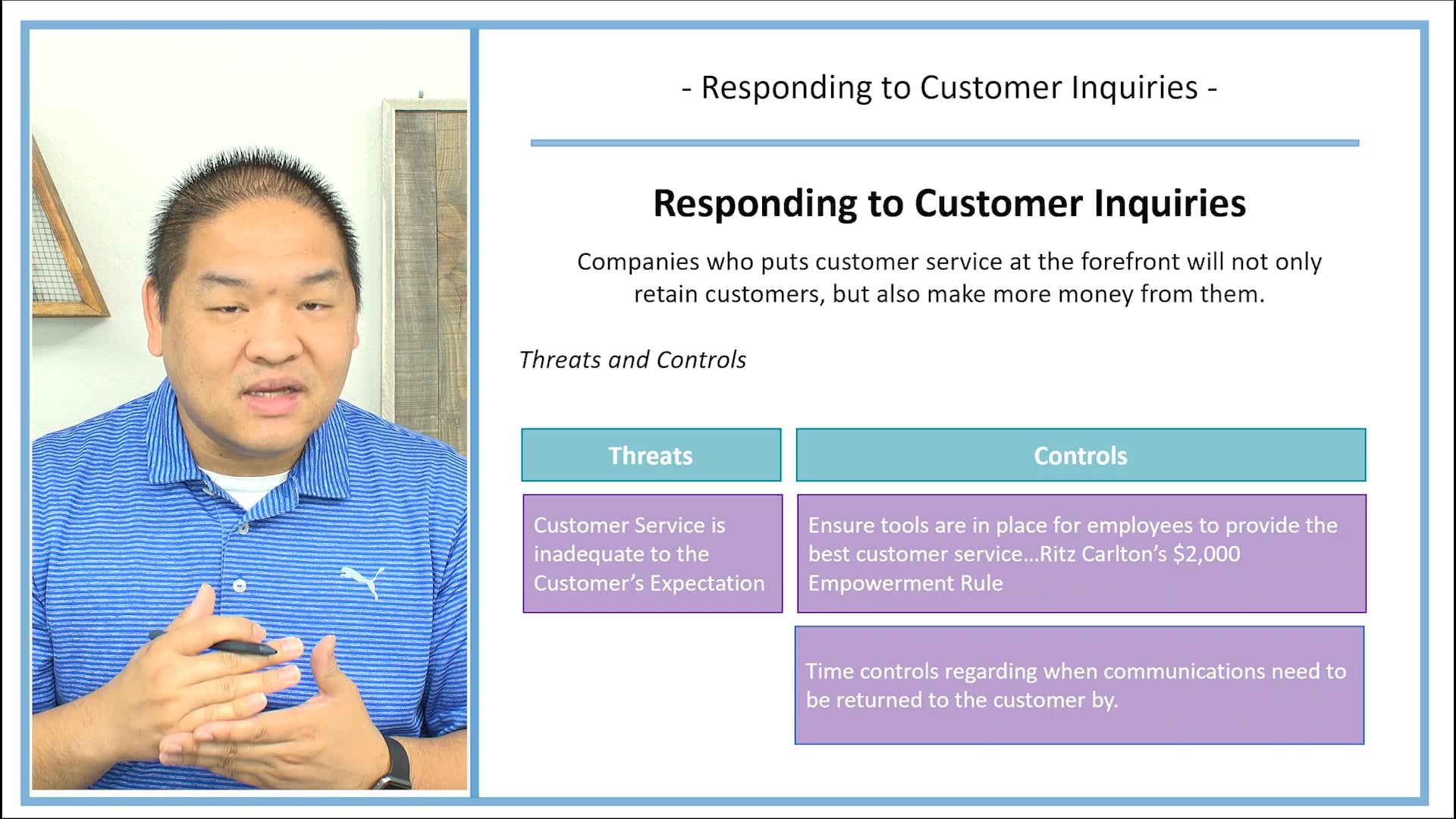 Lesson 11.6 - Responding to Customer Inquiries