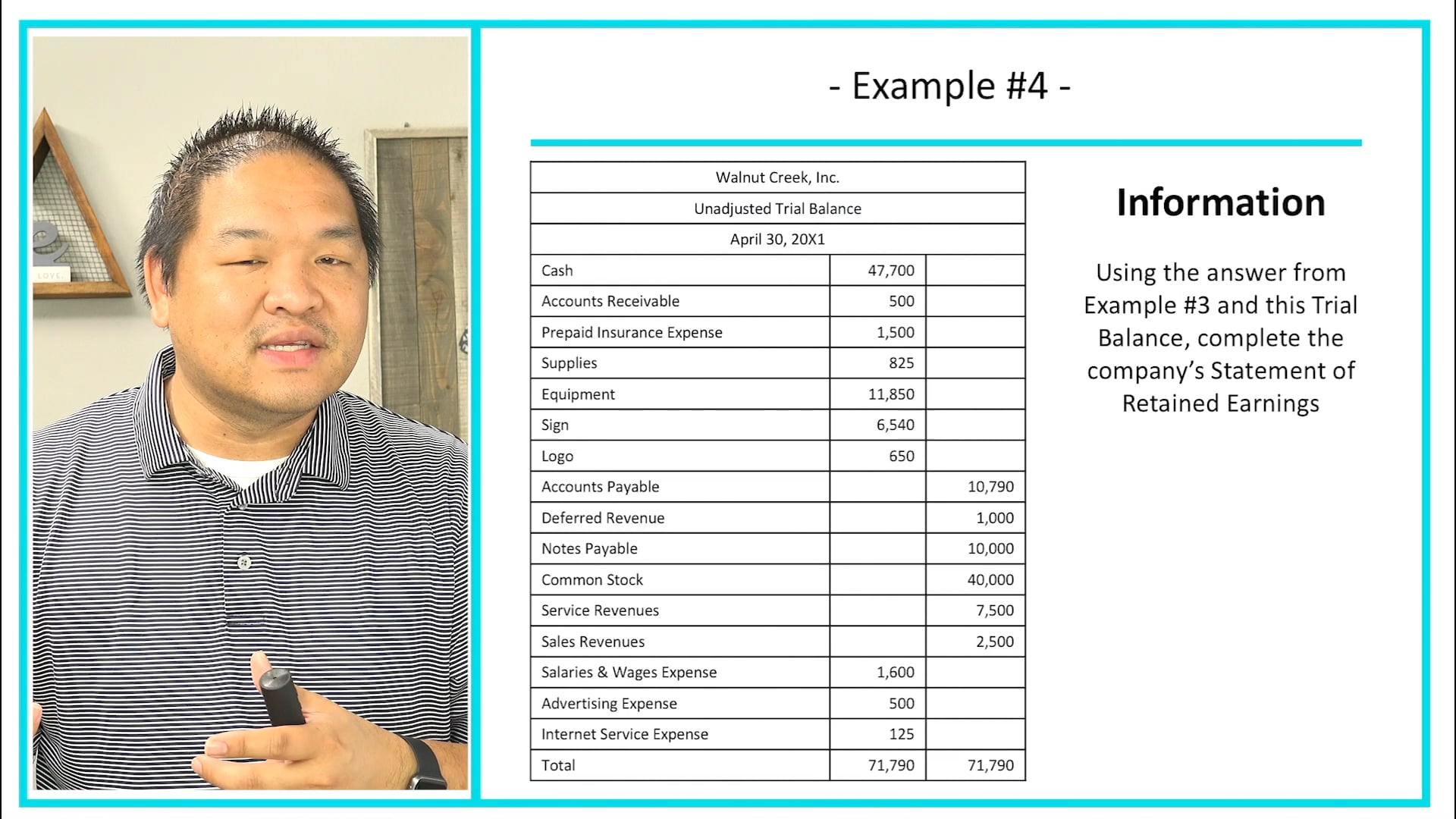 3.16 - Example 4 - Preparing the Statement of Retained Earnings