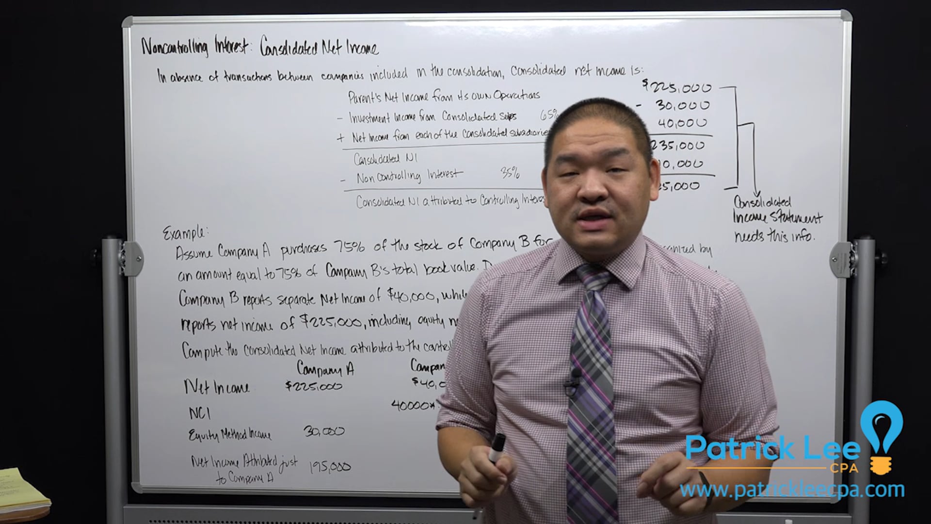 Lesson 3.4 - NCI - Consolidated Net Income Calculation