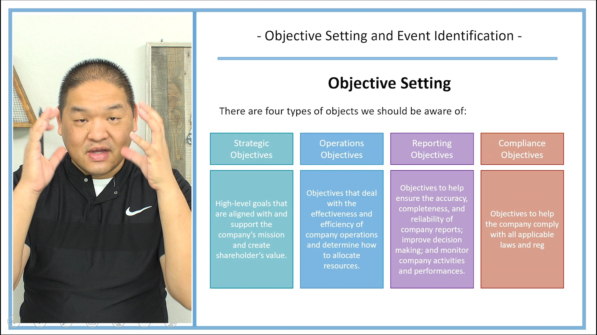 Lesson 6.6 - Part II - Objective Setting and Event Identification