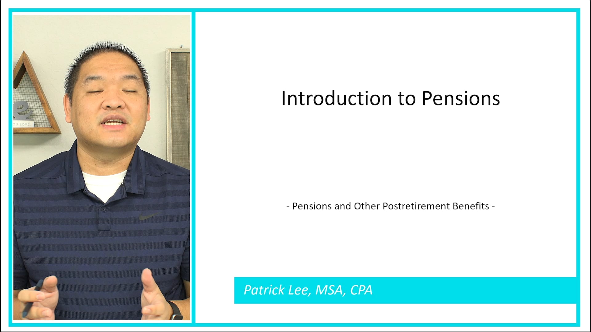 Lesson 17.1 - Introduction to Pension