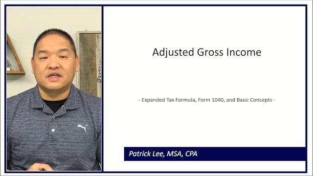 Lesson 2.2 - Adjusted Gross Income