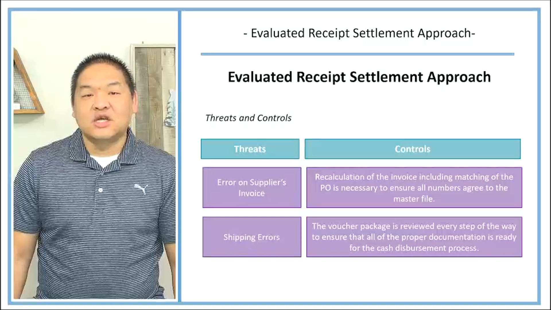 Lesson 12.9 - Evaluated Receipt Settlement Approach