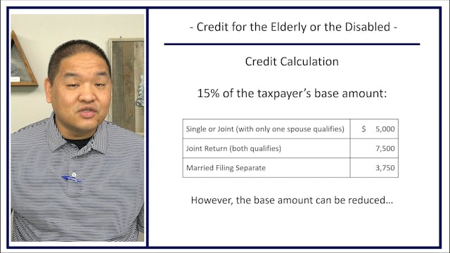 Section 9.4 - Credit for Elderly or t...