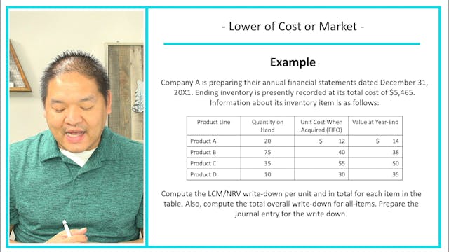 Lesson 7.14 - Lower of Cost or Market...