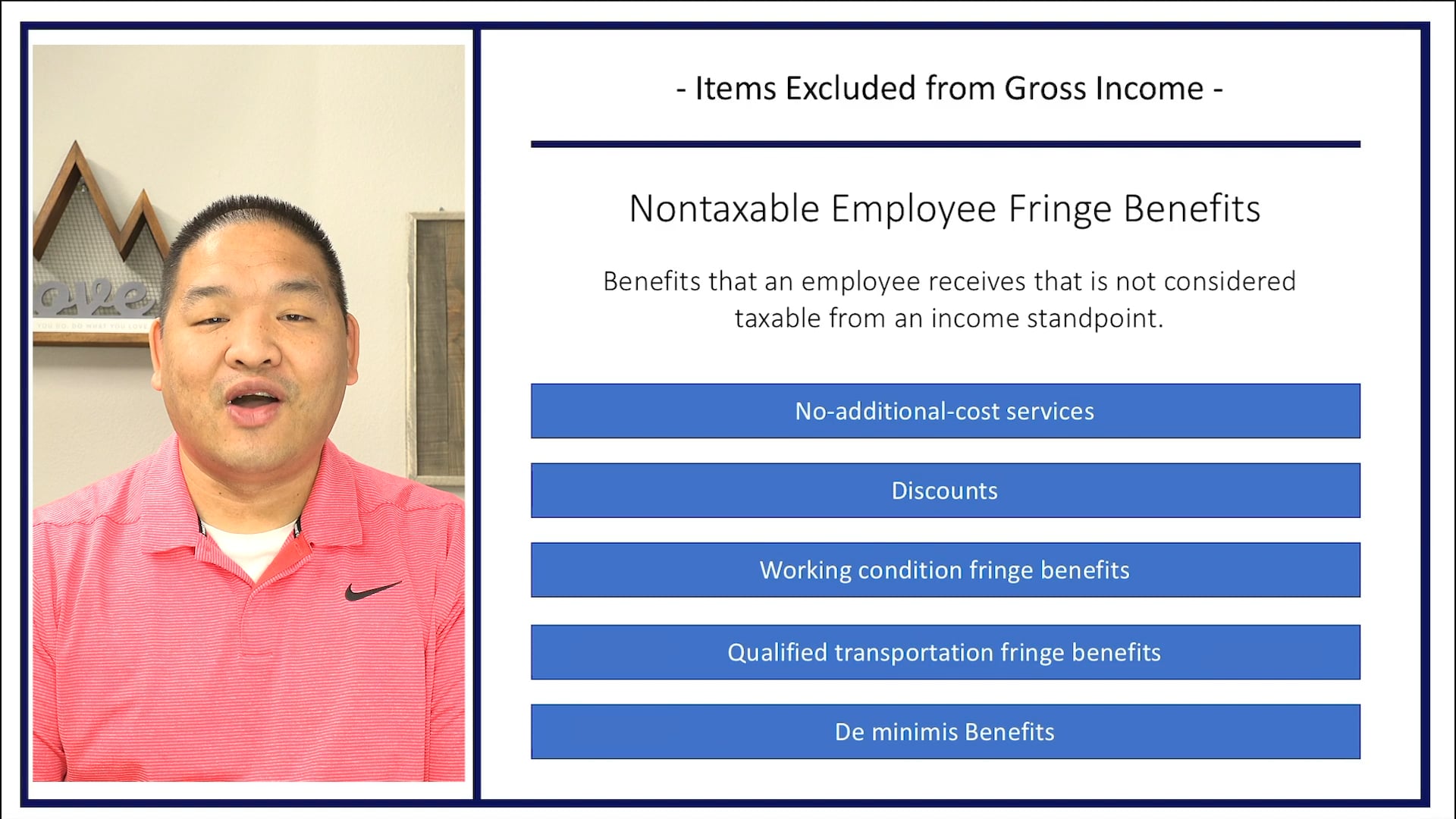 Section 3.8 - Items Excluded from Gross Income