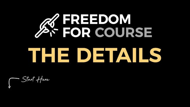 The Freedom For Online Course: Intro