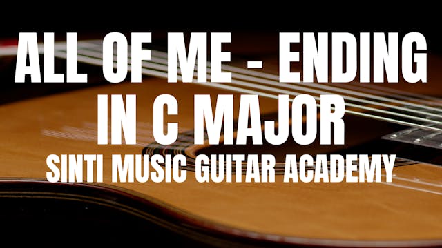 All of me - ending in C major