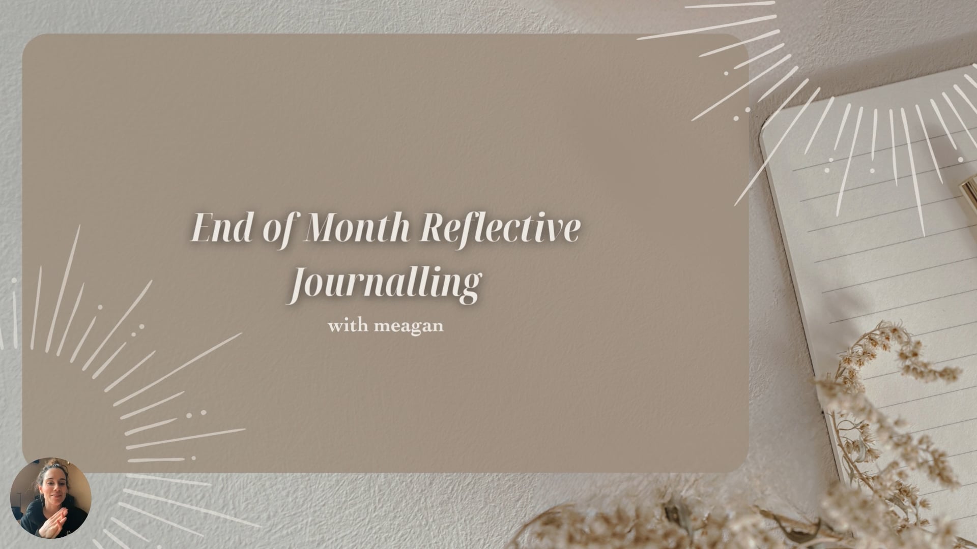 re:set journalling : end of month reflections
