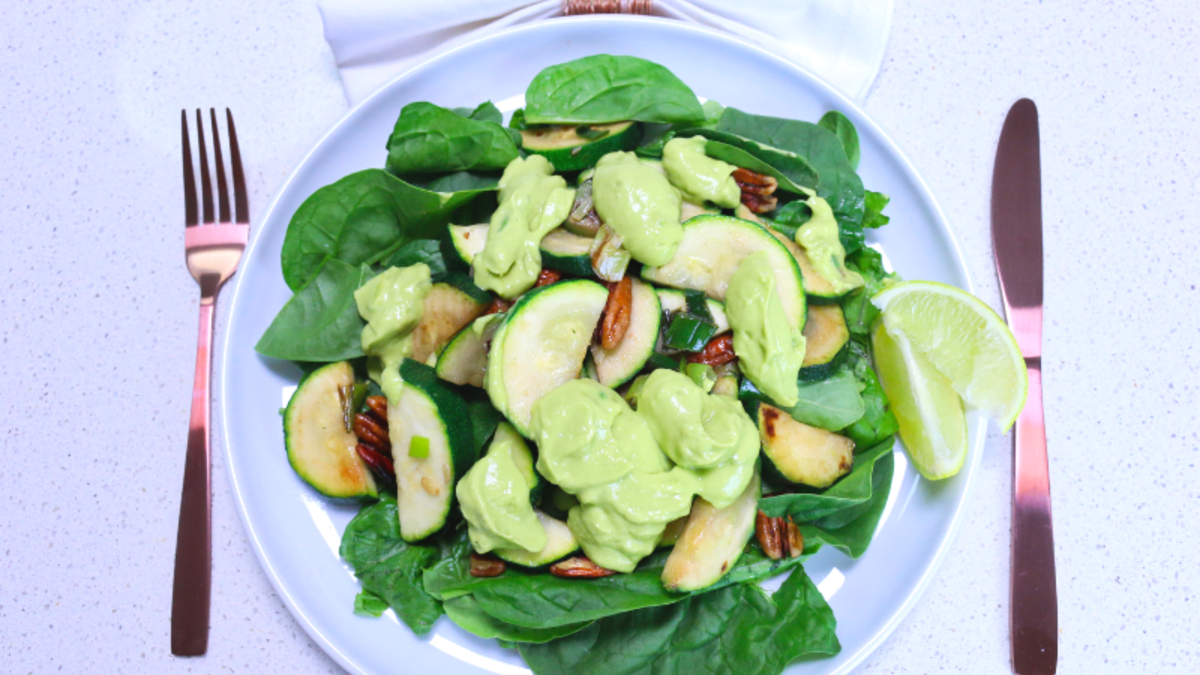 Zucchini Pecan Salad