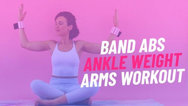 HEAT Long Band Core & Ankle Weight Seated Arms