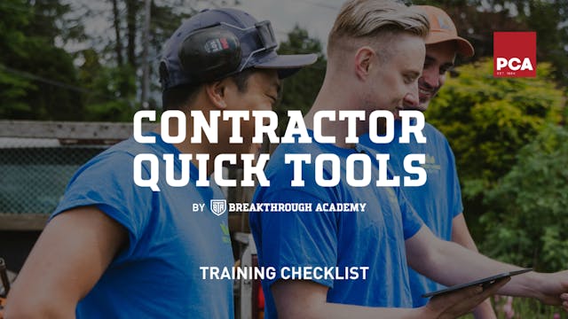 ⚒ TRAINING CHECKLIST