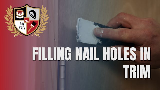 Filling Nail Holes In Trim