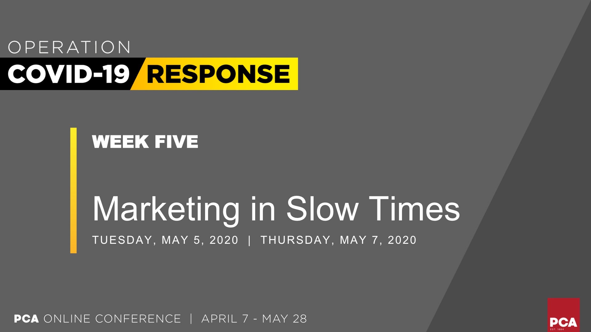 Marketing in Slow Times