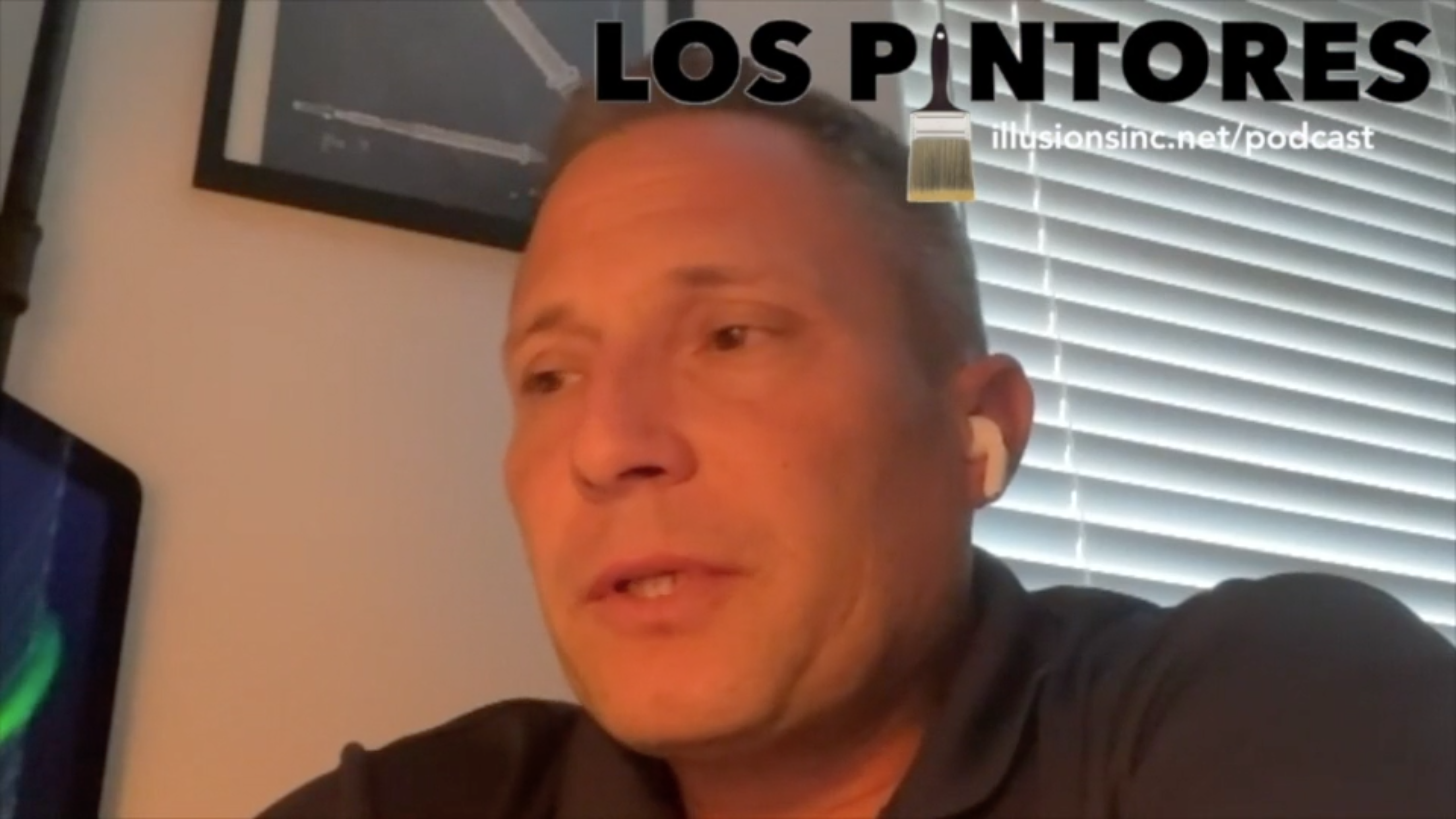 Paulie Morales with Canyon painting 