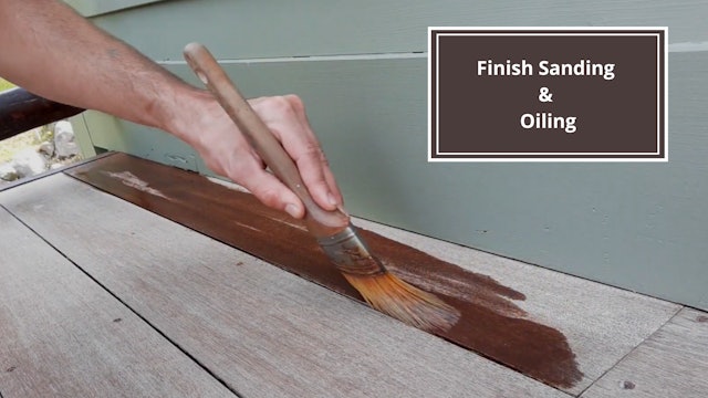 Finish Sanding & Oiling