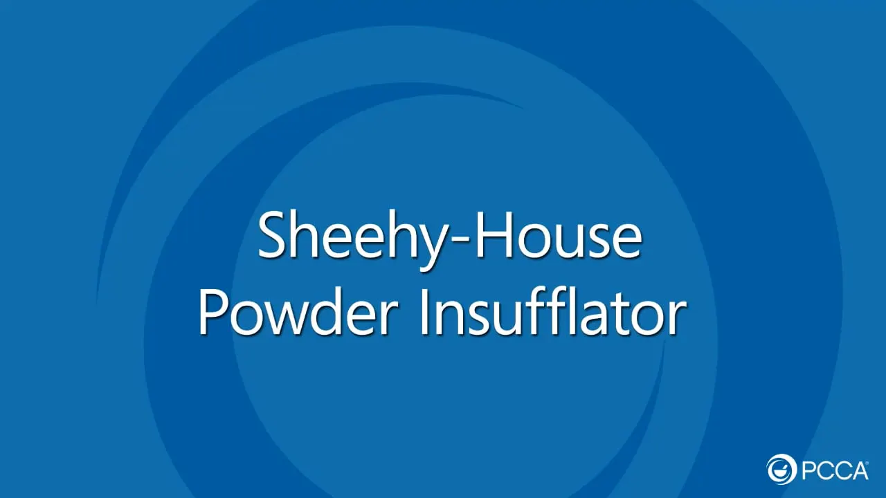 Sheehy-House Powder Insufflator - PCCA Play