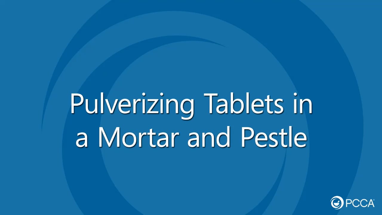 Mortars & Pestles (Pulverizing Tablets)