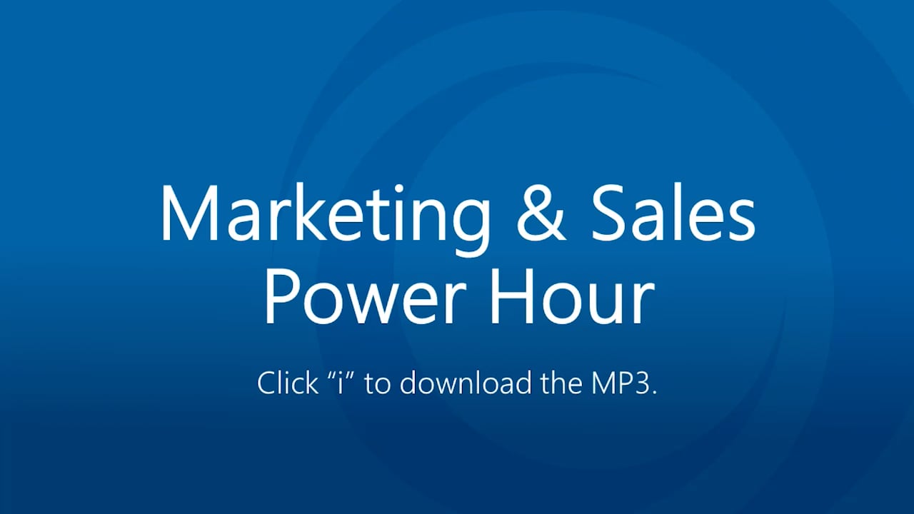Power Hour-2020-06-June: Key takeaways from Marketing & Sales Virtual Conference