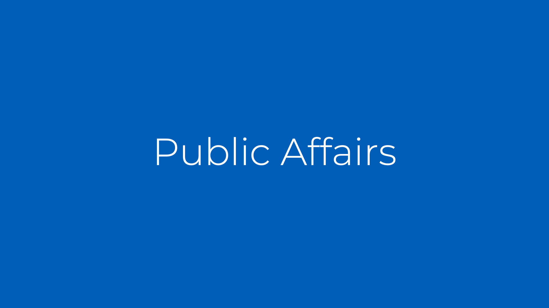 Public Affairs