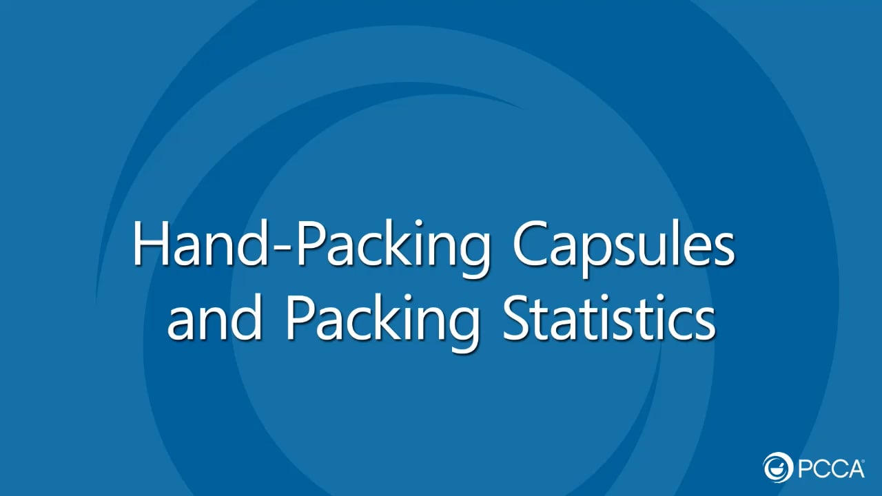 Packing Stats & Hand-Packing Capsules