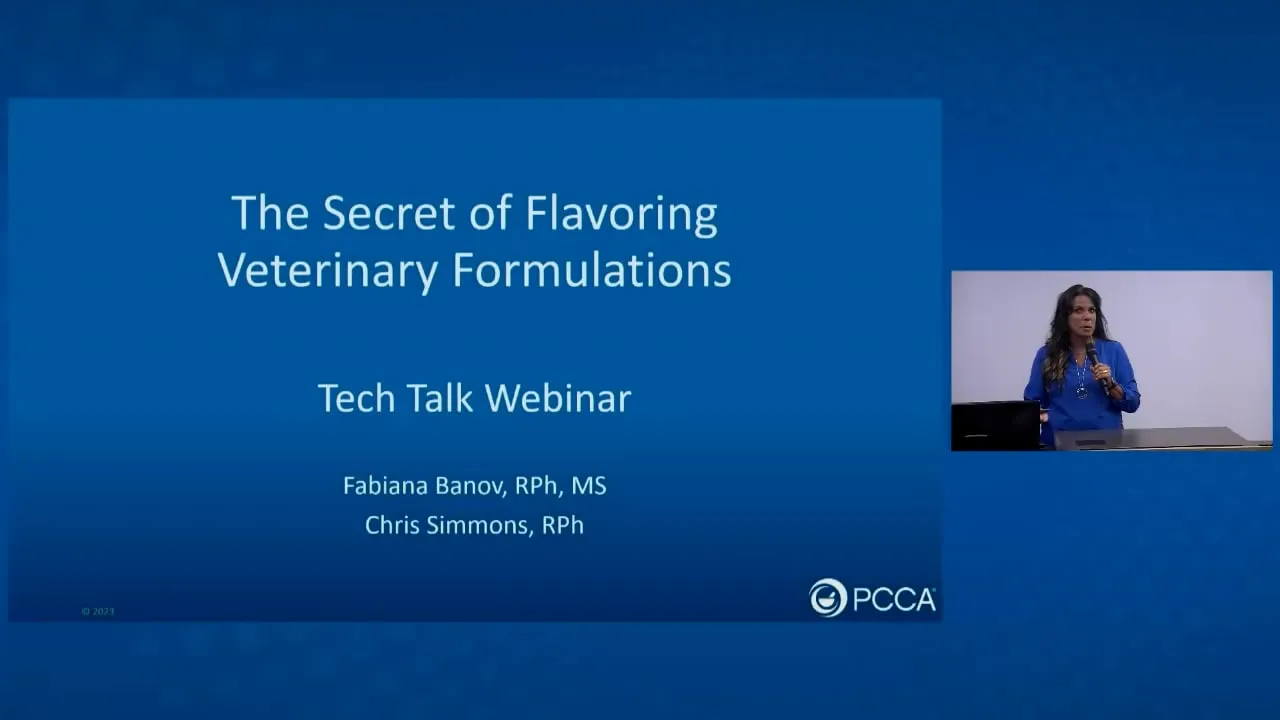 Tech Talk: The Secret of Flavoring - PCCA Play