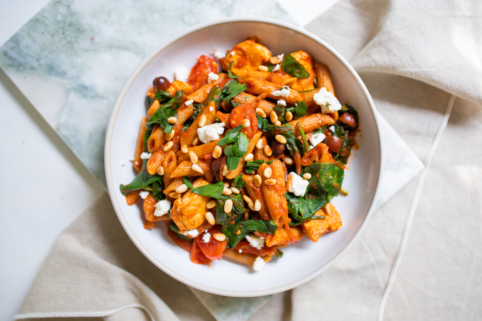 Mediterranean Chicken Pasta - Marika Day