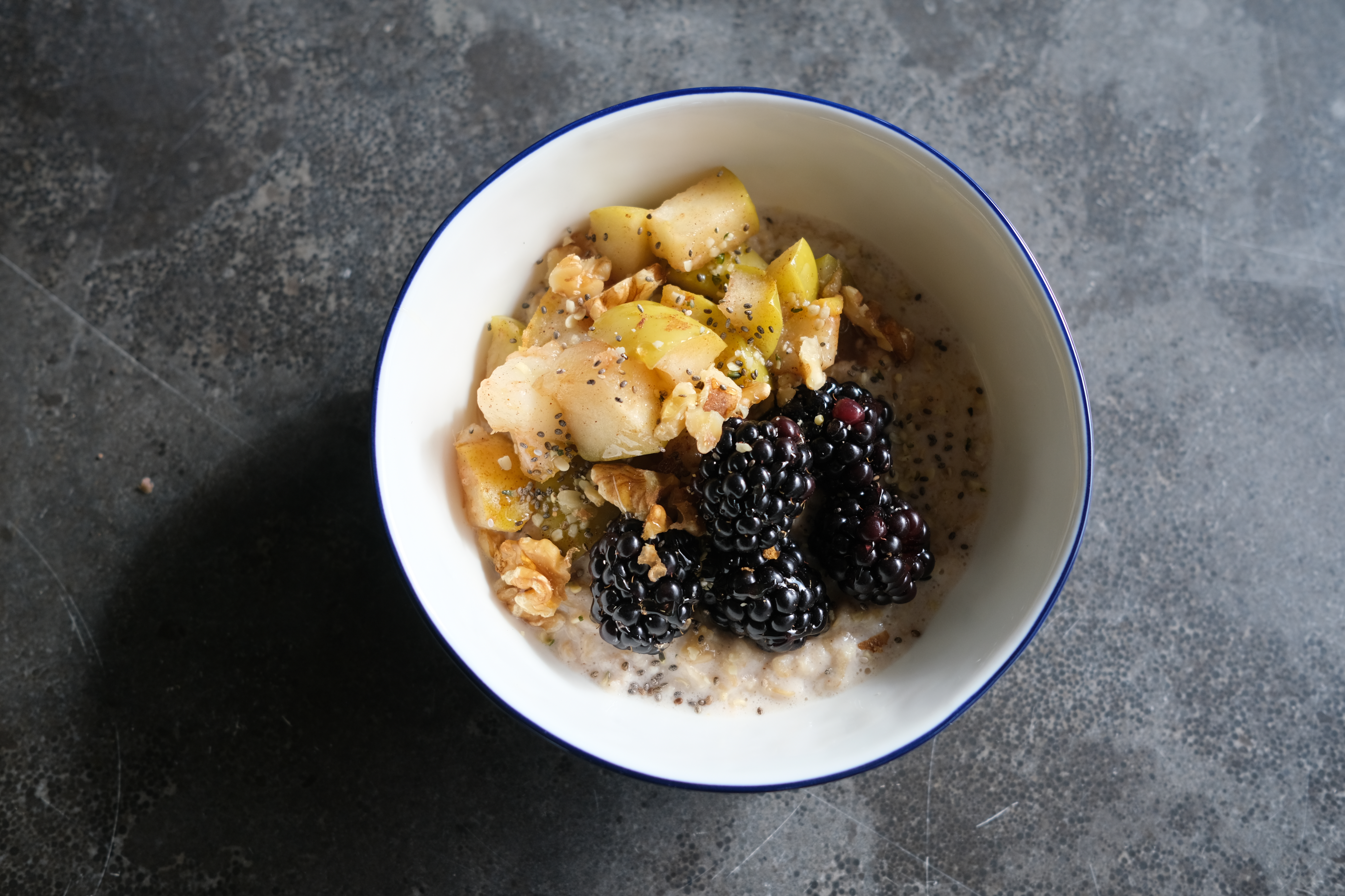 Protein Porridge with Stewed Apples & Cinnamon