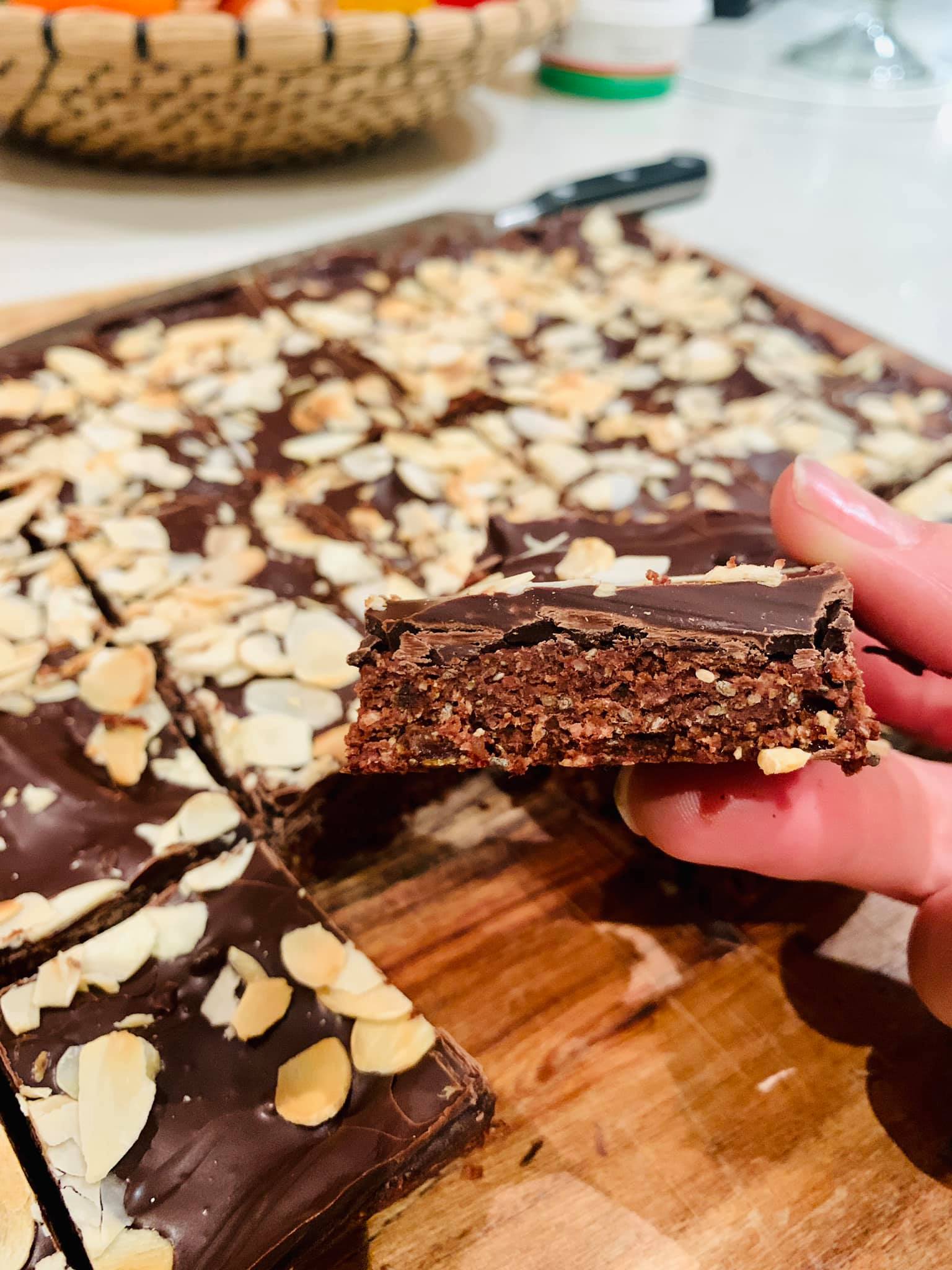 Healthy ish chocolate slice 