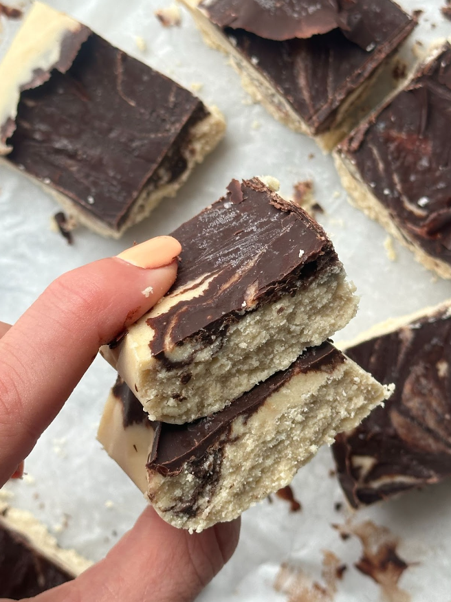 Choc Tahini Freezer Fudge