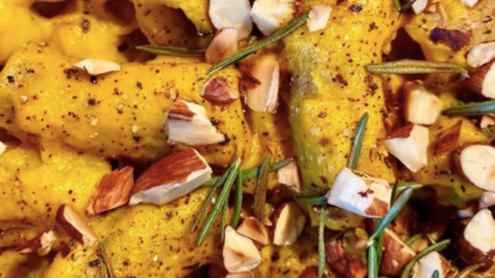 Vegan Pumpkin and Leek Mac