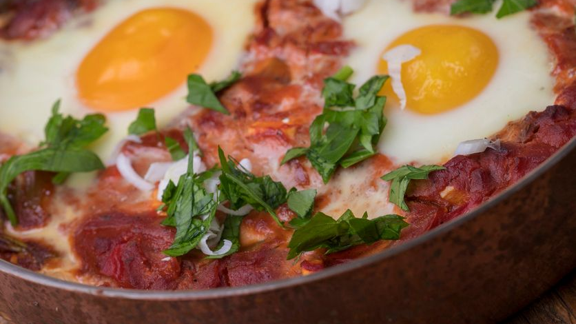 Healthy huevos rancheros 