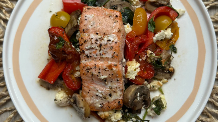 Baked Salmon With Feta