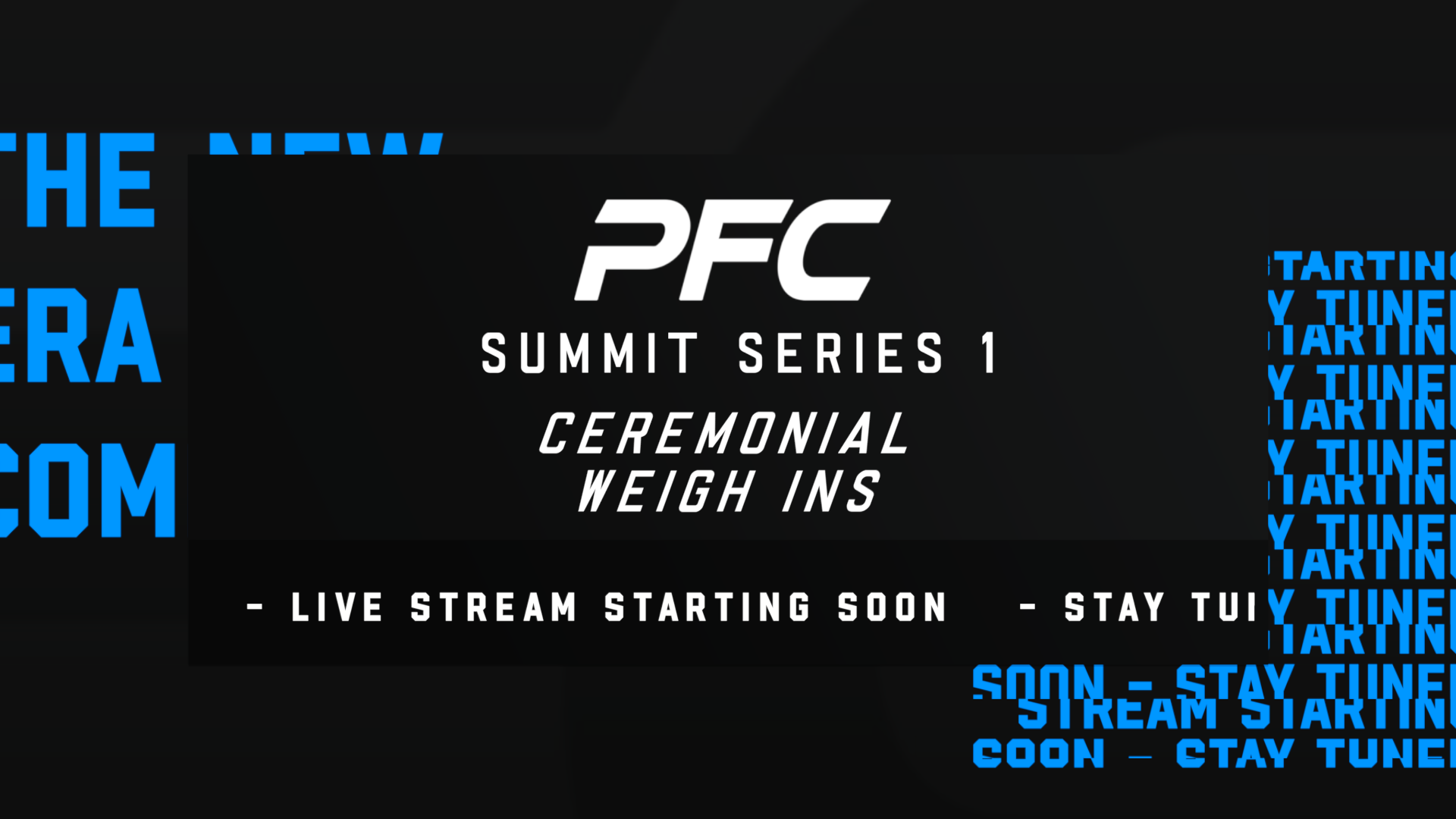 PFC SS1 Ceremonial Weigh in