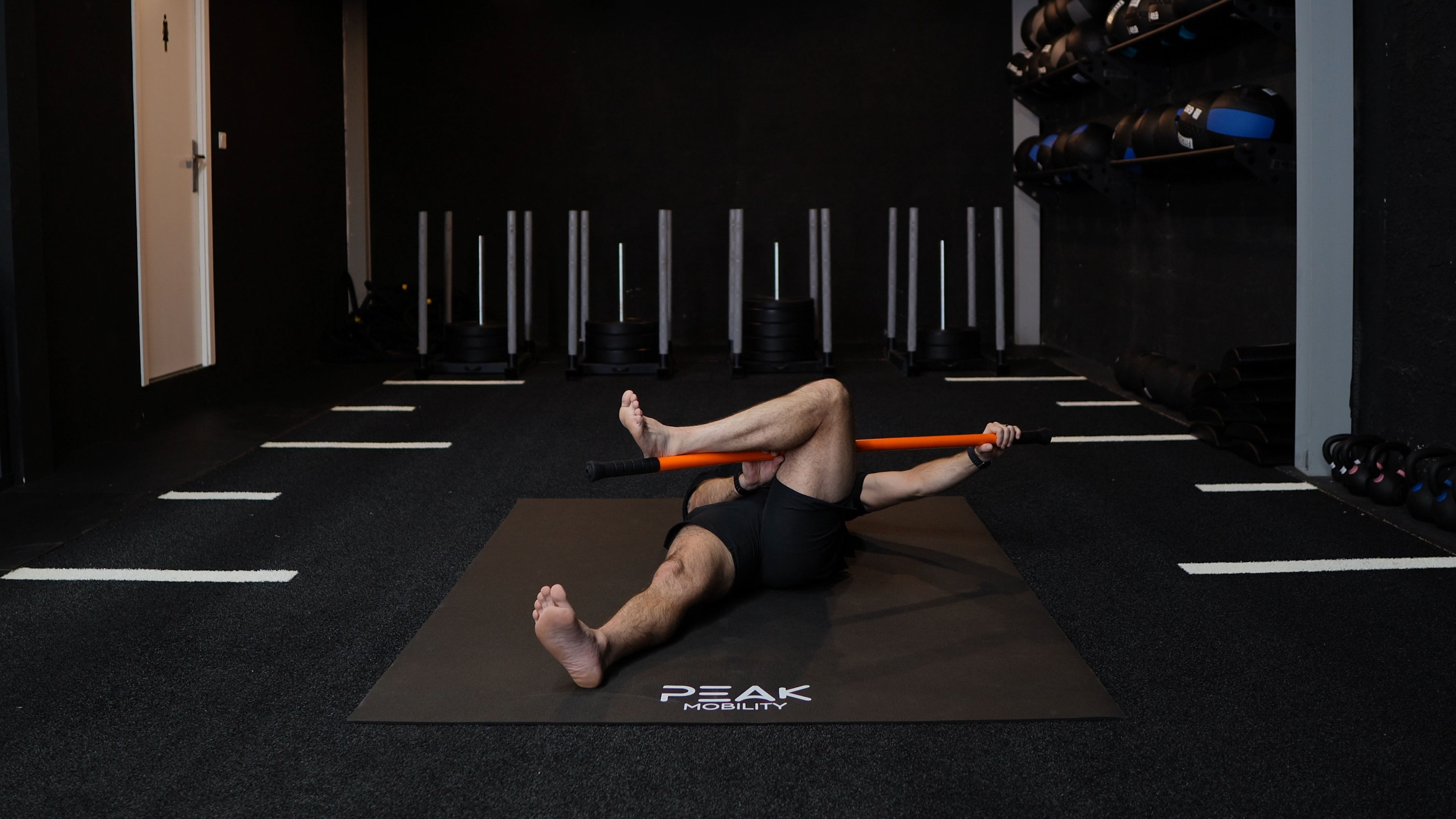 Supine Hip External Rotation (ER) PAILs/RAILs with Stick