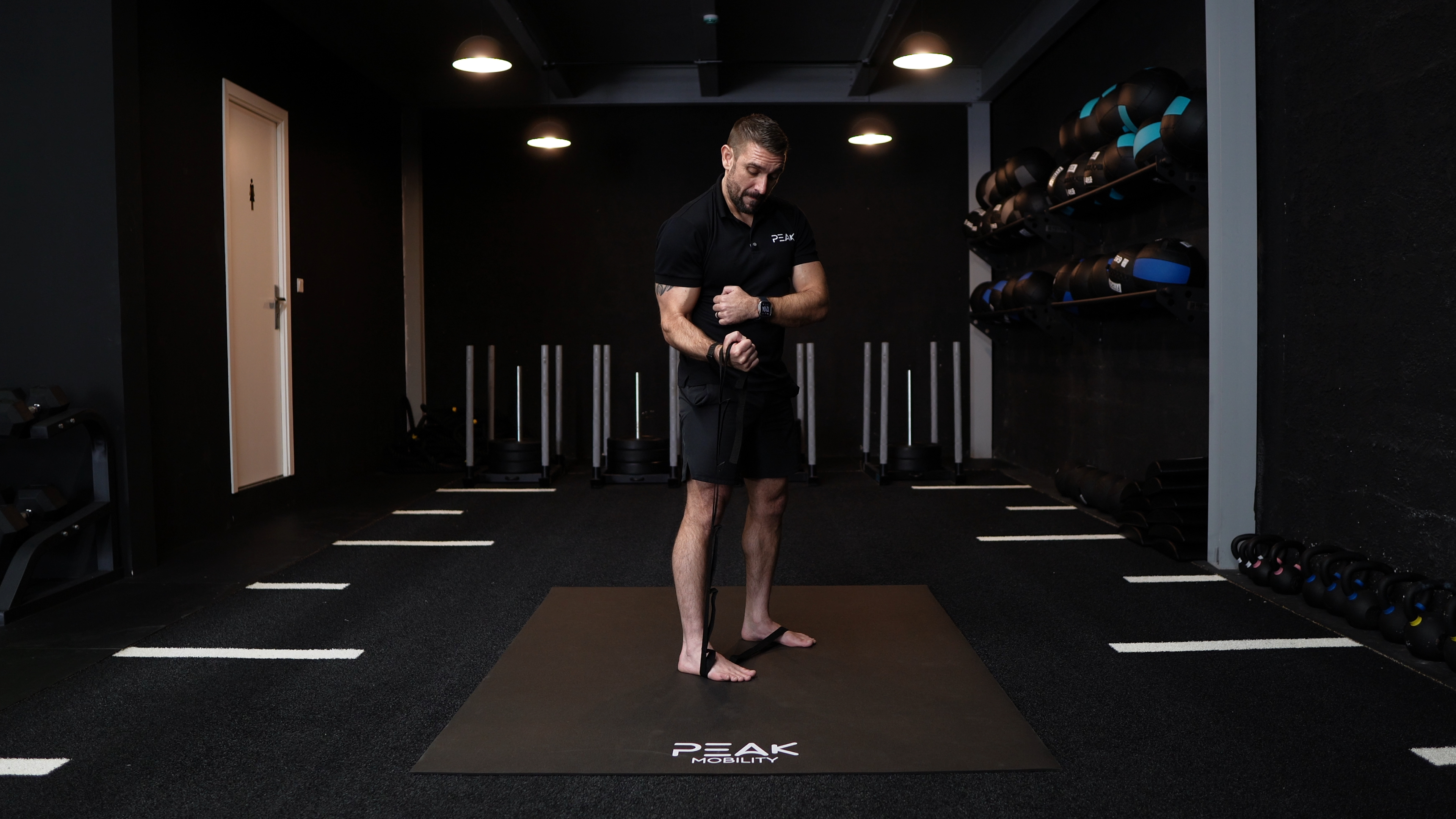 Standing Elbow Pronation/Supination ISO with Strap