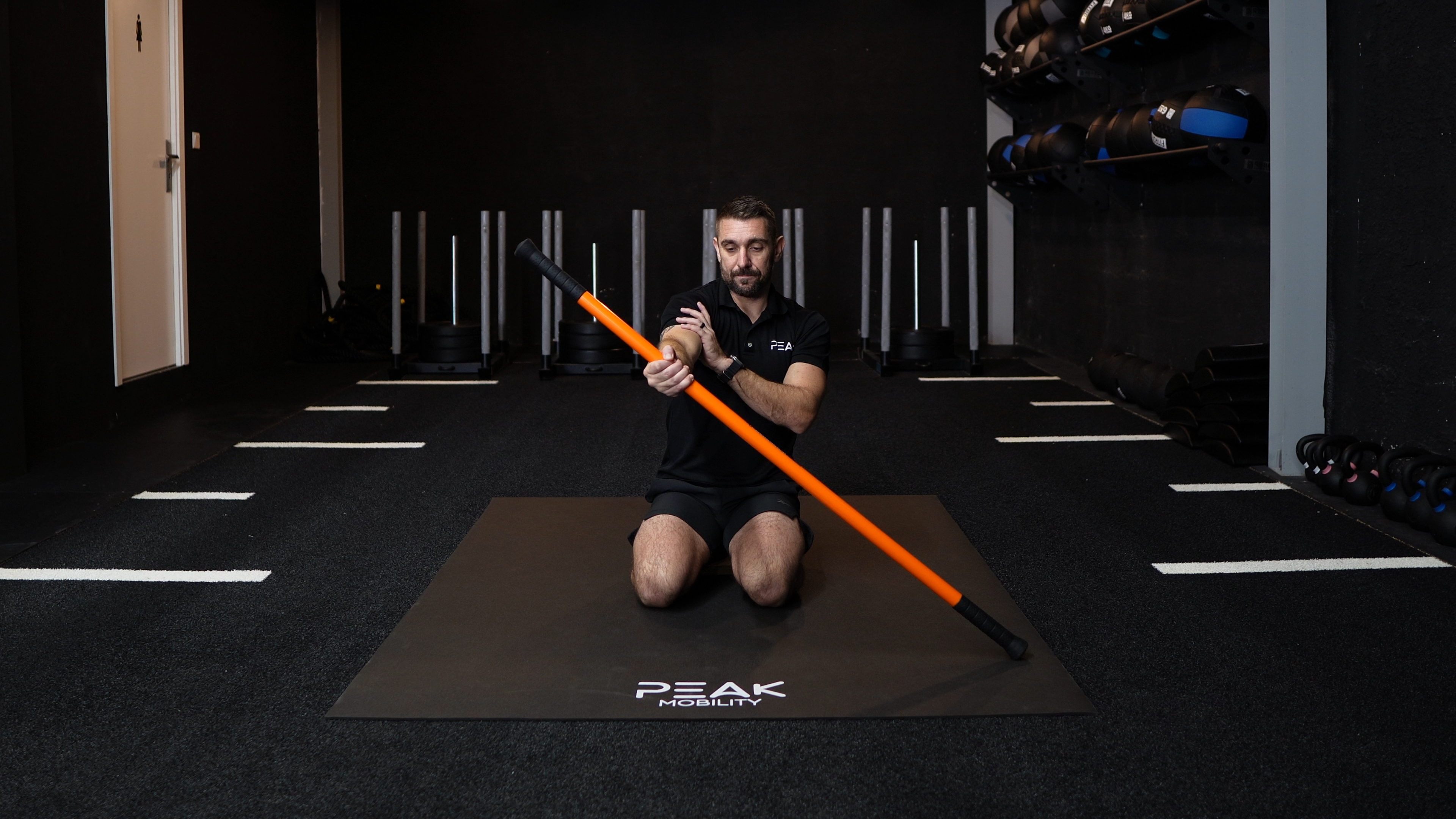 Seated Elbow Pronation/Supination ISO with Stick