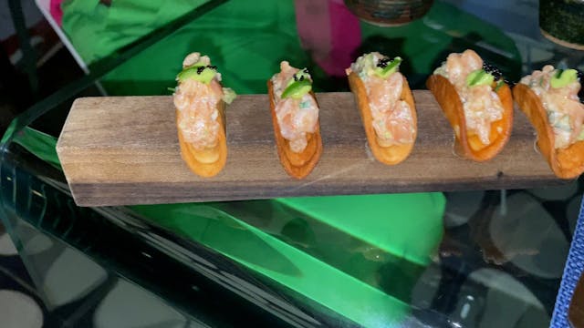 Salmon Taco's at Brutto in Aruba