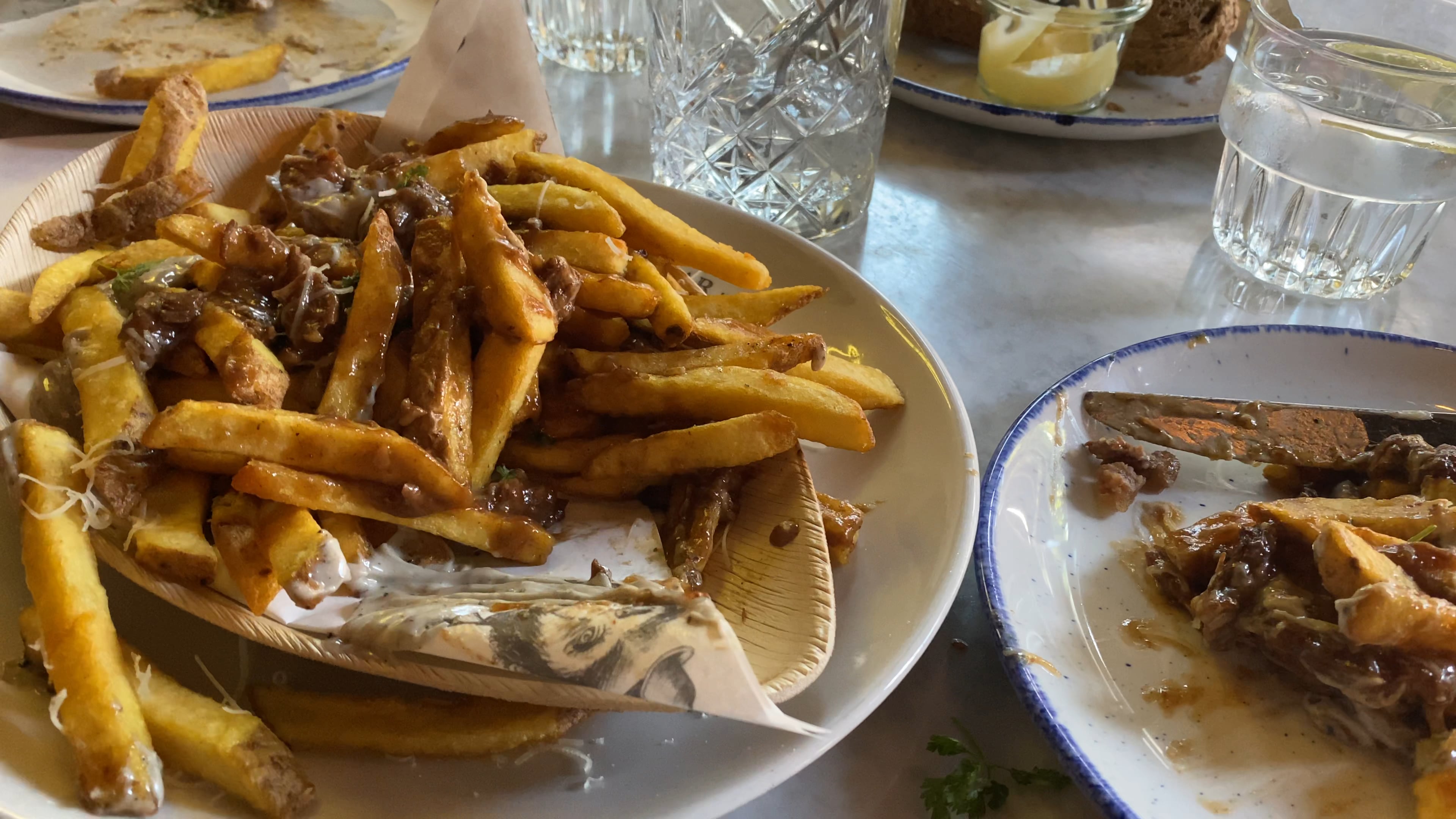 Patatje stoof vlees with truffle mayo