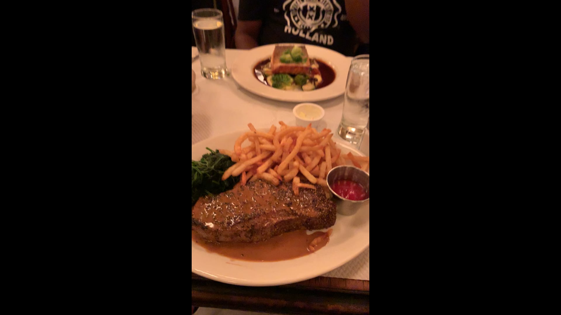 Steak au poivre at Balthazar