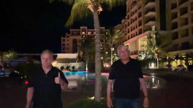 With the boys at the Ritz Carlton