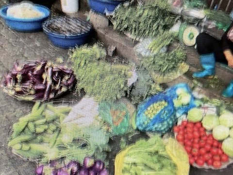 Lovely veggies in the street of Hanoi 