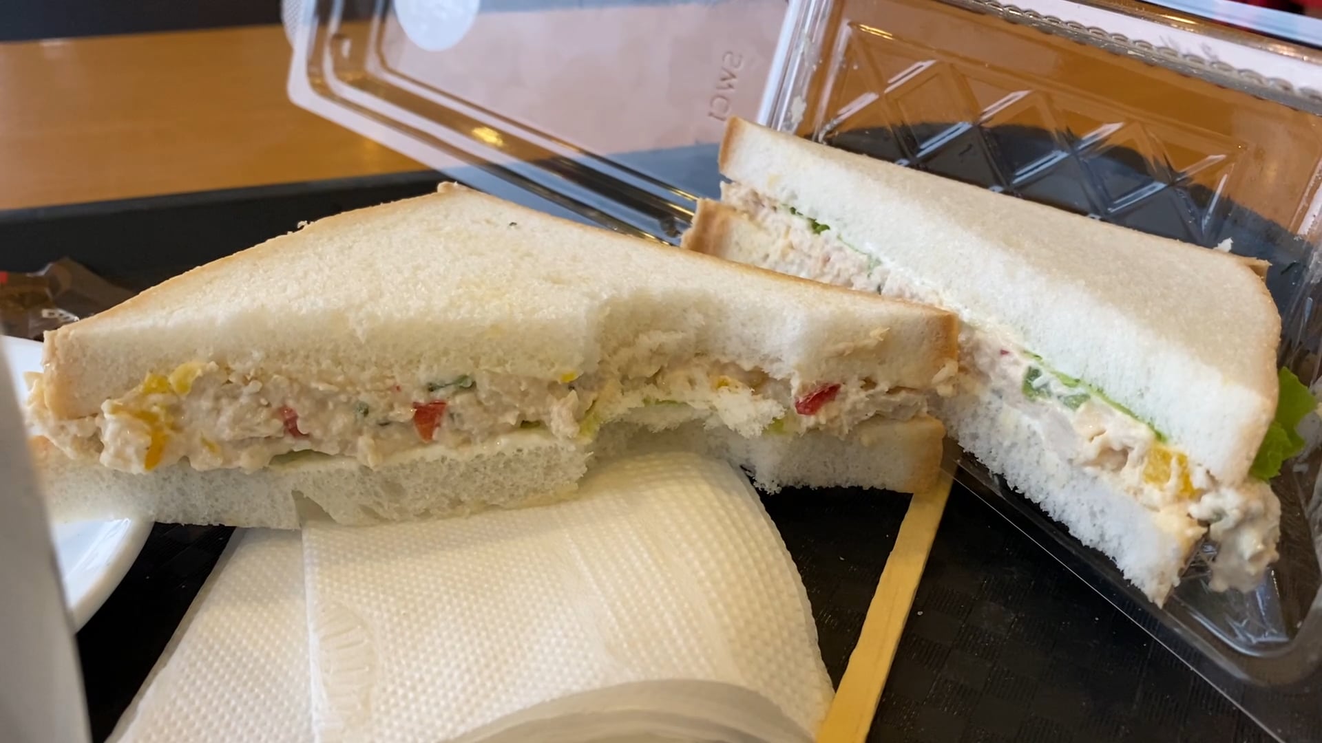 Chicken sandwich at the airport