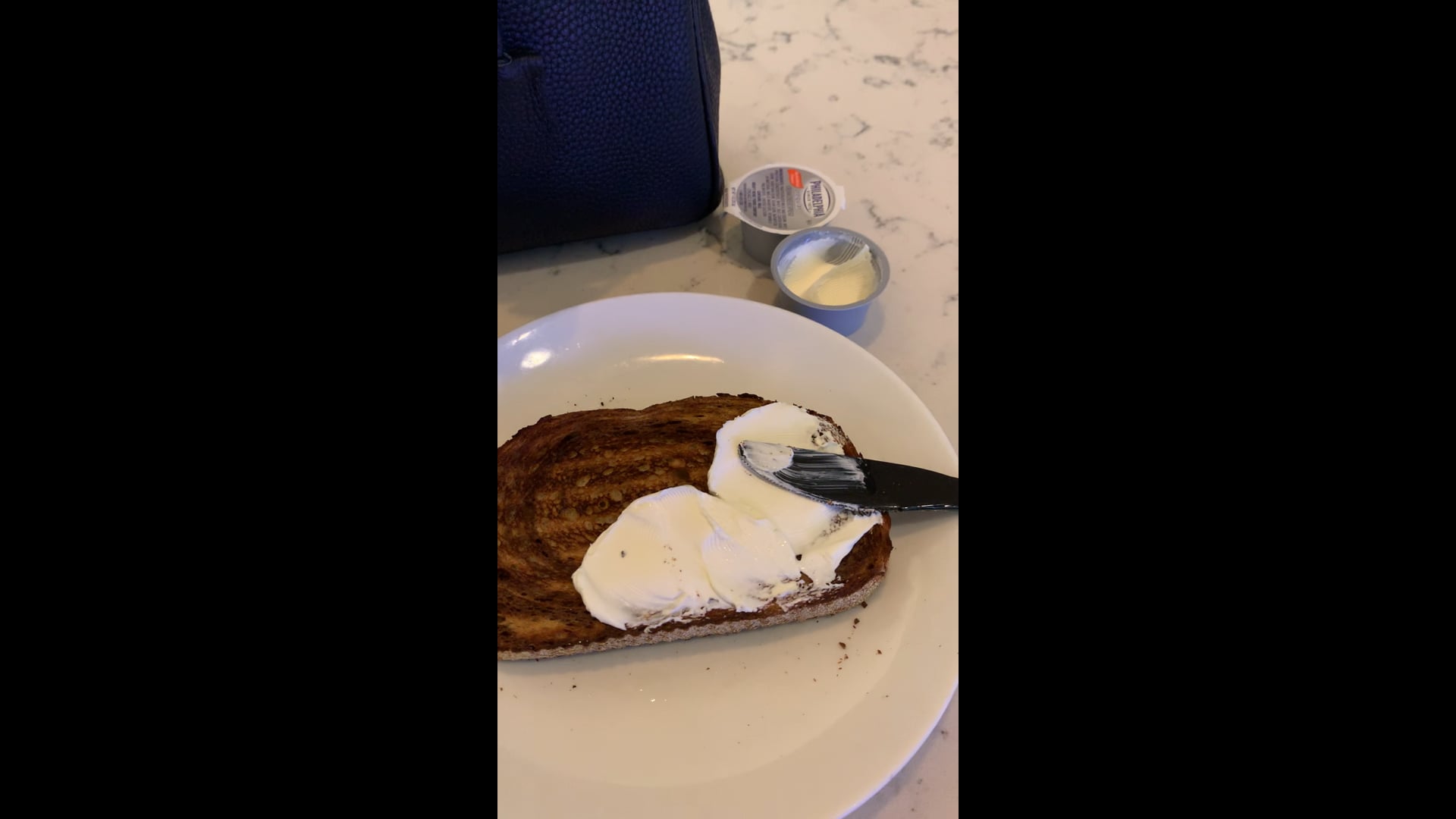 Toast and cream cheese