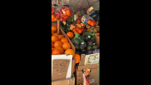Fruit stands in NYC