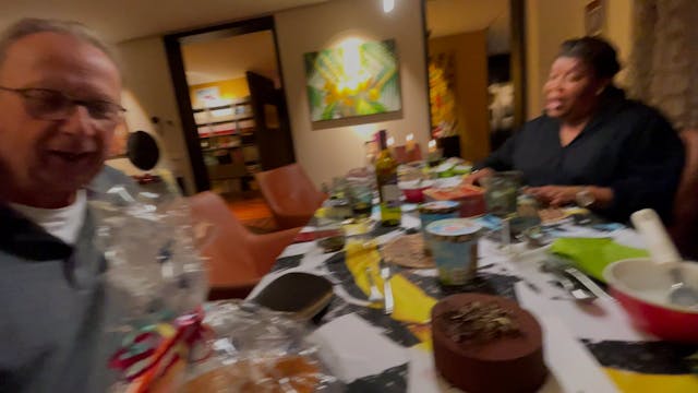 Dinner at Rachels place in Amsterdam
