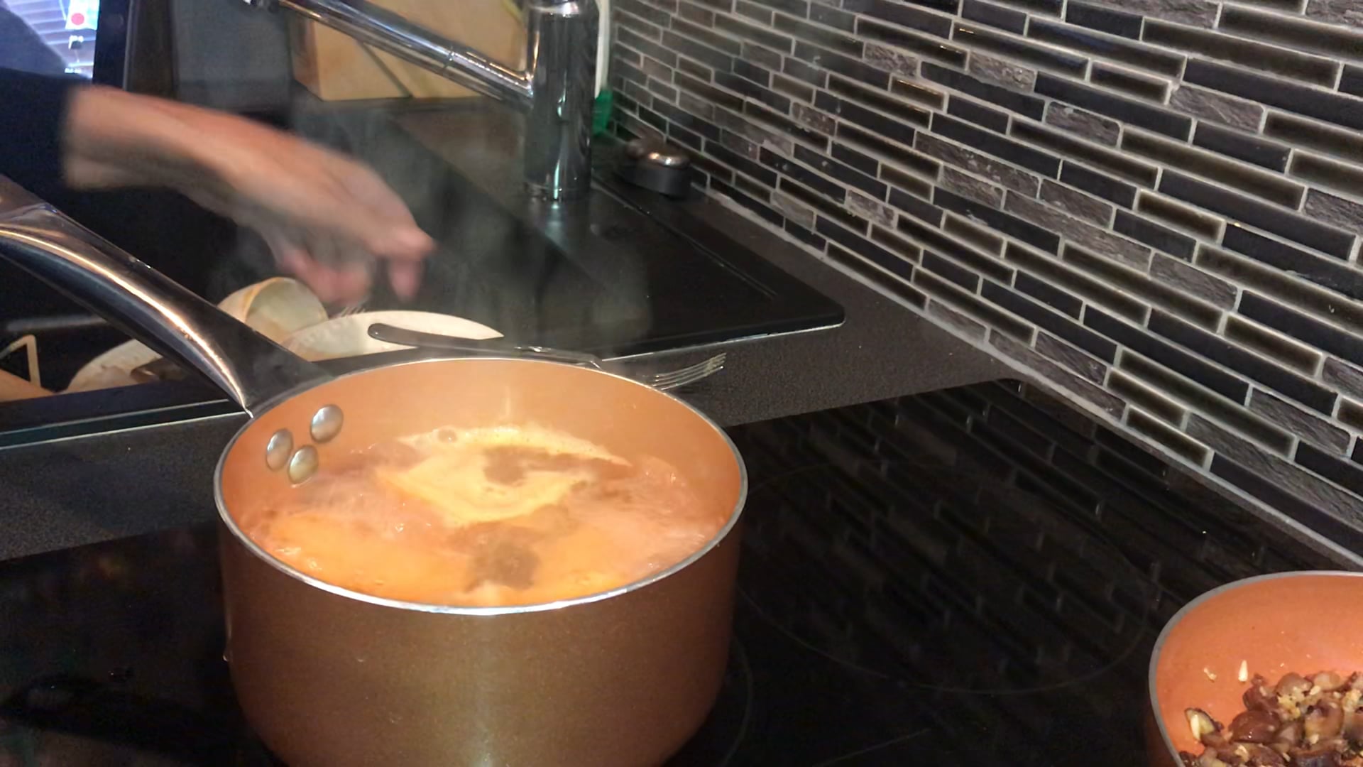 Sweet potato with brie