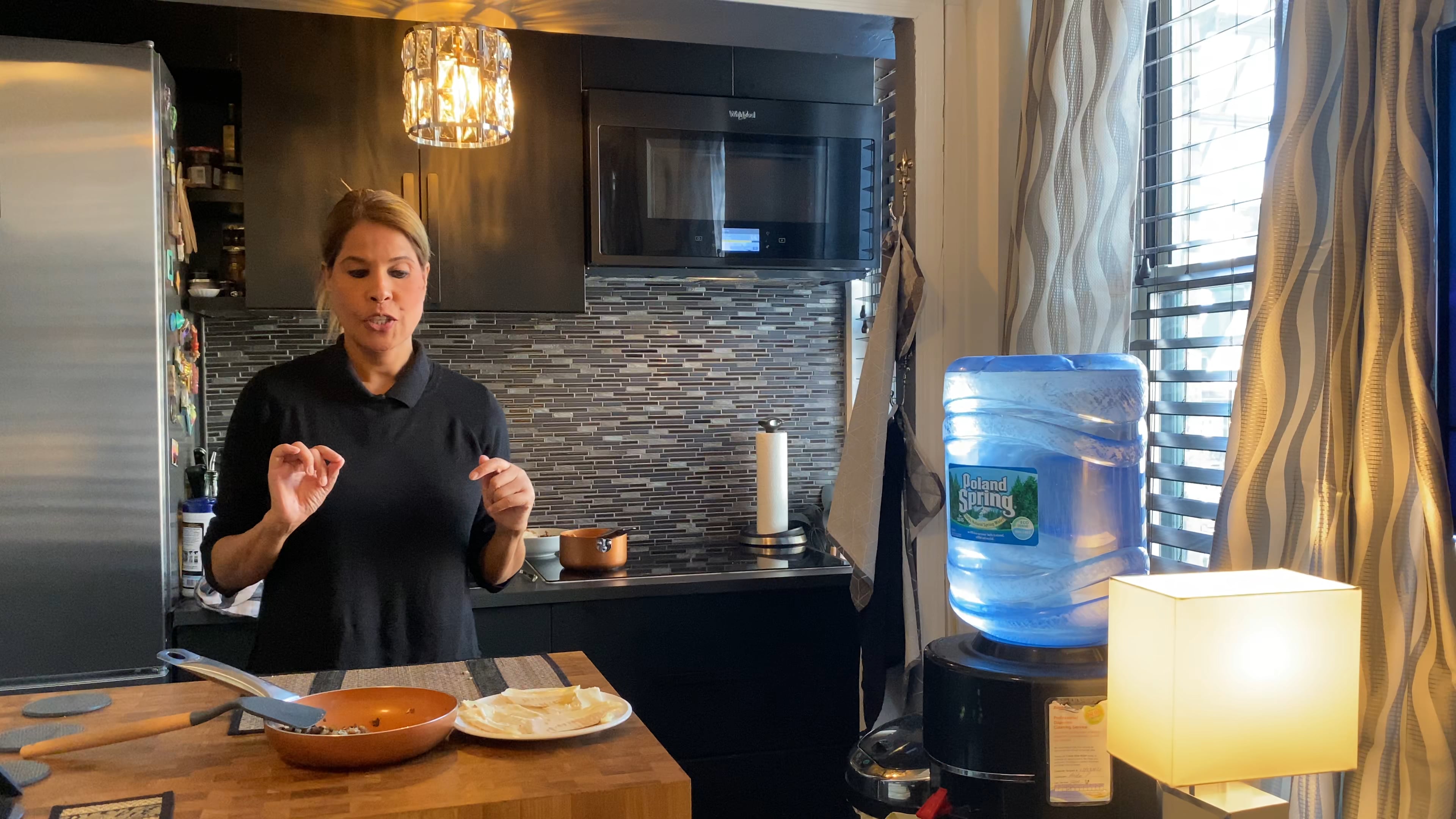 Spinach with melted brie